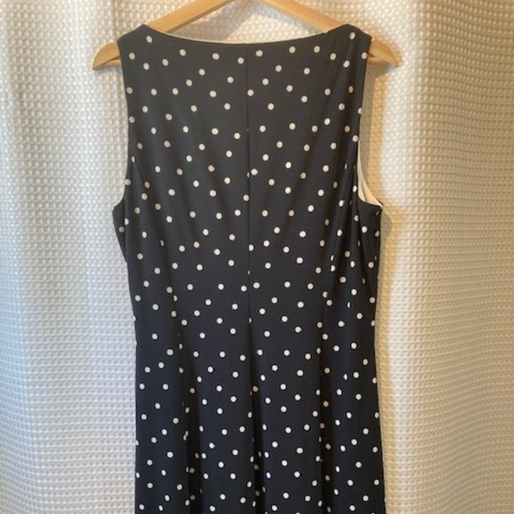 Chaps Dress - Black with White Polka dots - Picture 2 of 4